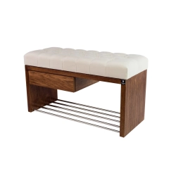 Ławka Szafka Pufa Pikowane Siedzisko Biały LPS-1 Rozmiary od 50 cm do 200 cm