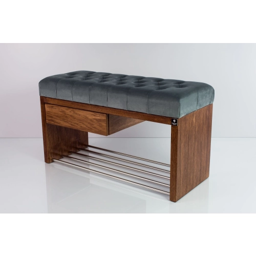 Ławka Szafka Pufa Pikowane Siedzisko Popiel LPS-1 Rozmiary od 50 cm do 200 cm