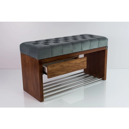 Ławka Szafka Pufa Pikowane Siedzisko Popiel LPS-1 Rozmiary od 50 cm do 200 cm