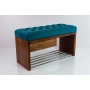 Ławka Szafka Pufa Pikowane Siedzisko Turkus LPS-1 Rozmiary od 50 cm do 200 cm