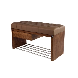 Ławka Szafka Pufa Pikowane Siedzisko Ekoskóra Cappucino LPS-1 Rozmiary od 50 cm do 200 cm