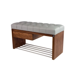 Ławka Szafka Pufa Pikowane Siedzisko Ekoskóra Popiel LPS-1 Rozmiary od 50 cm do 200 cm