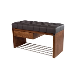 Ławka Szafka Pufa Pikowane Siedzisko Ekoskóra Grafit LPS-1 Rozmiary od 50 cm do 200 cm