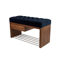 Ławka Szafka Pufa Pikowane Siedzisko Granatowy LPS-1 Rozmiary od 50 cm do 200 cm