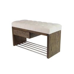 Ławka Szafka Pufa Pikowane Siedzisko Biały LPS-1 Rozmiary od 50 cm do 200 cm