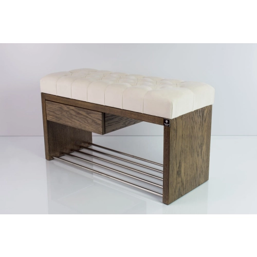 Ławka Szafka Pufa Pikowane Siedzisko Biały LPS-1 Rozmiary od 50 cm do 200 cm