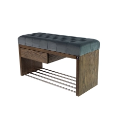 Ławka Szafka Pufa Pikowane Siedzisko Popiel LPS-1 Rozmiary od 50 cm do 200 cm