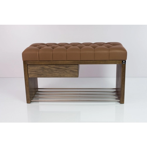 Ławka Szafka Pufa Pikowane Siedzisko Ekoskóra Cappucino LPS-1 Rozmiary od 50 cm do 200 cm