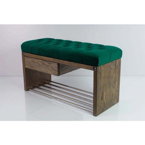 Ławka Szafka Pufa Pikowane Siedzisko Butelkowa Zieleń LPS-1 Rozmiary od 50 cm do 200 cm