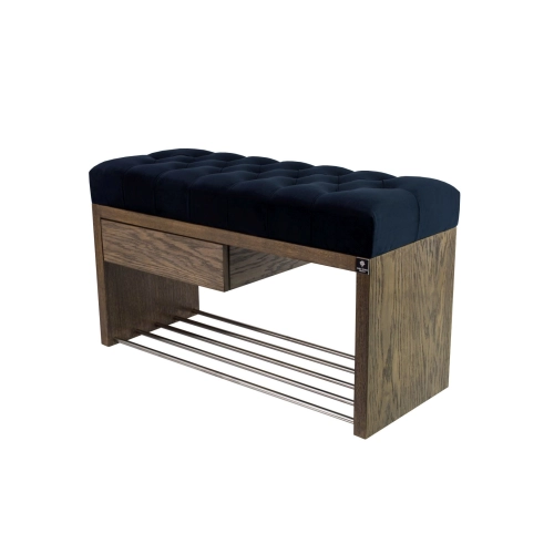 Ławka Szafka Pufa Pikowane Siedzisko Granatowy LPS-1 Rozmiary od 50 cm do 200 cm