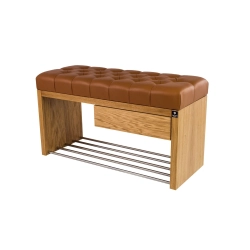 Ławka Szafka Pufa Pikowane Siedzisko Ekoskóra Cappucino LPS-2 Rozmiary od 50 cm do 200 cm