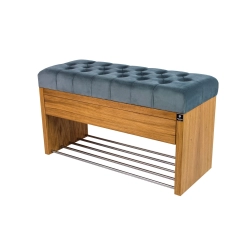 Ławka Szafka Pufa Pikowane Siedzisko Popiel LPS-3 Rozmiary od 50 cm do 200 cm