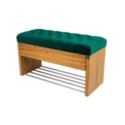 Ławka Szafka Pufa Pikowane Siedzisko Butelkowa Zieleń LPS-3 Rozmiary od 50 cm do 200 cm