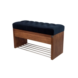 Ławka Szafka Pufa Pikowane Siedzisko Granatowy LPS-3 Rozmiary od 50 cm do 200 cm