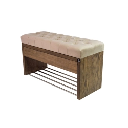 Ławka Szafka Pufa Pikowane Siedzisko Beż LPS-3 Rozmiary od 50 cm do 200 cm