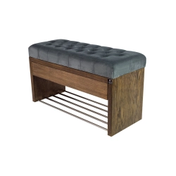 Ławka Szafka Pufa Pikowane Siedzisko Popiel LPS-3 Rozmiary od 50 cm do 200 cm