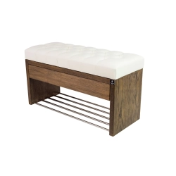 Ławka Szafka Pufa Pikowane Siedzisko Ekoskóra Biały LPS-3 Rozmiary od 50 cm do 200 cm