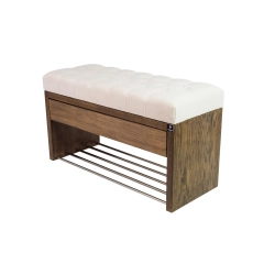 Ławka Szafka Pufa Pikowane Siedzisko Biały LPS-3 Rozmiary od 50 cm do 200 cm