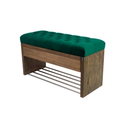 Ławka Szafka Pufa Pikowane Siedzisko Butelkowa Zieleń LPS-3 Rozmiary od 50 cm do 200 cm
