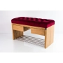 Ławka Szafka Pufa Pikowane Siedzisko Bordowy LPS-4 Rozmiary od 50 cm do 200 cm