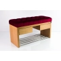 Ławka Szafka Pufa Pikowane Siedzisko Bordowy LPS-4 Rozmiary od 50 cm do 200 cm