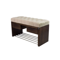 Ławka Szafka Pufa Pikowane Siedzisko Beż LPS-4 Rozmiary od 50 cm do 200 cm