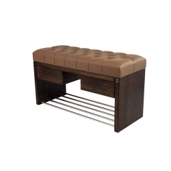 Ławka Szafka Pufa Pikowane Siedzisko Ekoskóra Cappucino LPS-4 Rozmiary od 50 cm do 200 cm