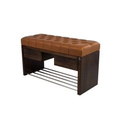 Ławka Szafka Pufa Pikowane Siedzisko Ekoskóra Cappucino LPS-4 Rozmiary od 50 cm do 200 cm