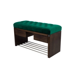 Ławka Szafka Pufa Pikowane Siedzisko Butelkowa Zieleń LPS-4 Rozmiary od 50 cm do 200 cm