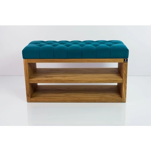 Ławka Szafka Pufa Pikowane Siedzisko Turkus LPS-5 Rozmiary od 50 cm do 200 cm