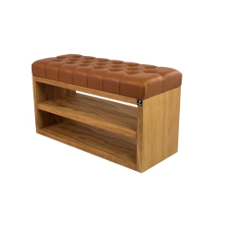 Ławka Szafka Pufa Pikowane Siedzisko Ekoskóra Cappucino LPS-5 Rozmiary od 50 cm do 200 cm