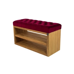 Ławka Szafka Pufa Pikowane Siedzisko Bordowy LPS-5 Rozmiary od 50 cm do 200 cm