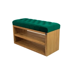 Ławka Szafka Pufa Pikowane Siedzisko Butelkowa Zieleń LPS-5 Rozmiary od 50 cm do 200 cm