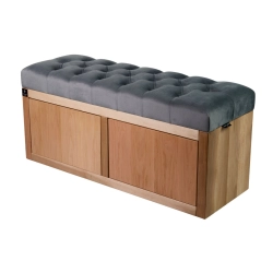 Ławka Szafka Pufa Pikowane Siedzisko Popiel LPS-6 Rozmiary od 50 cm do 200 cm