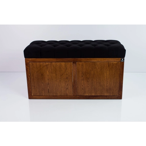 Ławka Szafka Pufa Pikowane Siedzisko Czarny LPS-6 Rozmiary od 50 cm do 200 cm