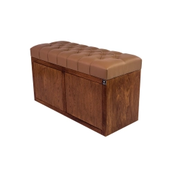 Ławka Szafka Pufa Pikowane Siedzisko Ekoskóra Cappucino LPS-6 Rozmiary od 50 cm do 200 cm