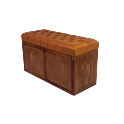 Ławka Szafka Pufa Pikowane Siedzisko Ekoskóra Cappucino LPS-6 Rozmiary od 50 cm do 200 cm