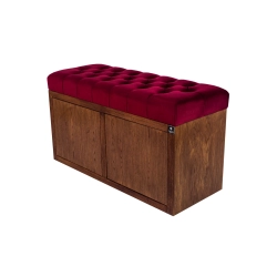 Ławka Szafka Pufa Pikowane Siedzisko Bordowy LPS-6 Rozmiary od 50 cm do 200 cm
