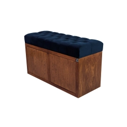 Ławka Szafka Pufa Pikowane Siedzisko Granatowy LPS-6 Rozmiary od 50 cm do 200 cm