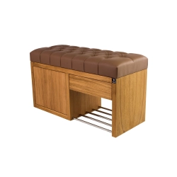 Ławka Szafka Pufa Pikowane Siedzisko Ekoskóra Cappucino LPS-7 Rozmiary od 50 cm do 200 cm