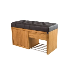 Ławka Szafka Pufa Pikowane Siedzisko Ekoskóra Grafit LPS-7 Rozmiary od 50 cm do 200 cm