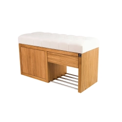 Ławka Szafka Pufa Pikowane Siedzisko Biały LPS-7 Rozmiary od 50 cm do 200 cm