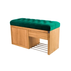 Ławka Szafka Pufa Pikowane Siedzisko Butelkowa Zieleń LPS-7 Rozmiary od 50 cm do 200 cm