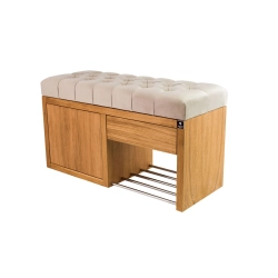 Ławka Szafka Pufa Pikowane Siedzisko Srebrny LPS-7 Rozmiary od 50 cm do 200 cm