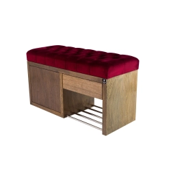 Ławka Szafka Pufa Pikowane Siedzisko Bordowy LPS-7 Rozmiary od 50 cm do 200 cm
