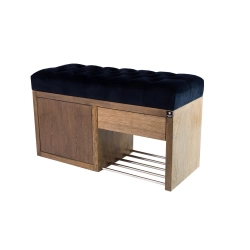 Ławka Szafka Pufa Pikowane Siedzisko Granatowy LPS-7 Rozmiary od 50 cm do 200 cm