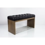 Ławka Szafka Pufa Pikowane Siedzisko Ekoskóra Czarny LPS-8 Rozmiary od 50 cm do 200 cm