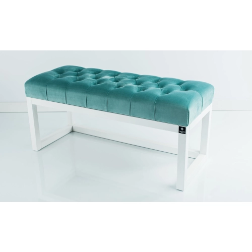 Ławeczka Pufa Pikowana Mięta Guzik Tapicerowany LPP-2 Rozmiary od 50 cm do 200 cm