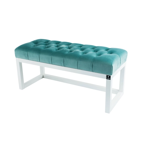 Ławeczka Pufa Pikowana Mięta Guzik Tapicerowany LPP-2 Rozmiary od 50 cm do 200 cm