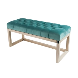 Ławeczka Pufa Pikowana Mięta Guzik Tapicerowany LPP-2 Rozmiary od 50 cm do 200 cm